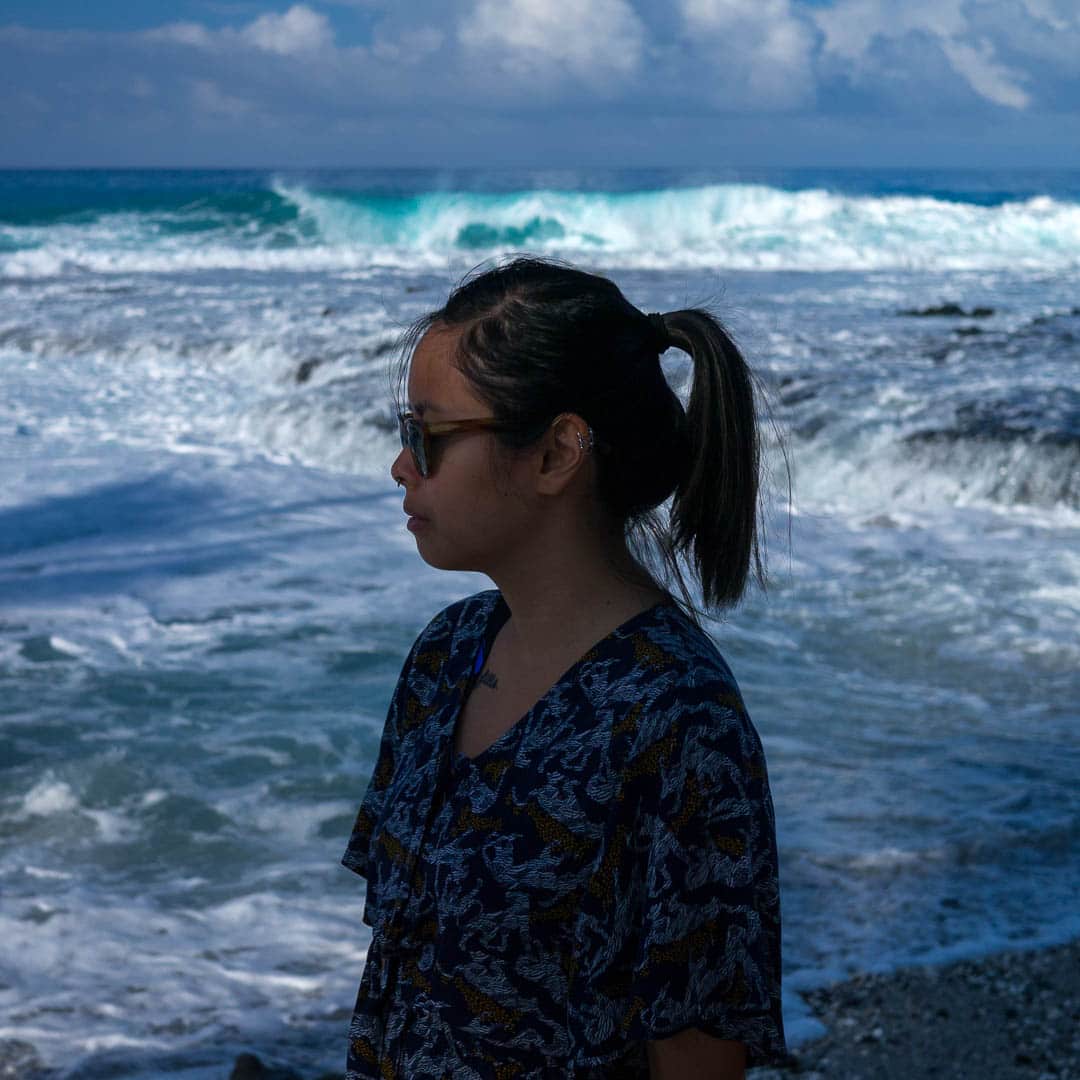 A portrait of a friend on the beach