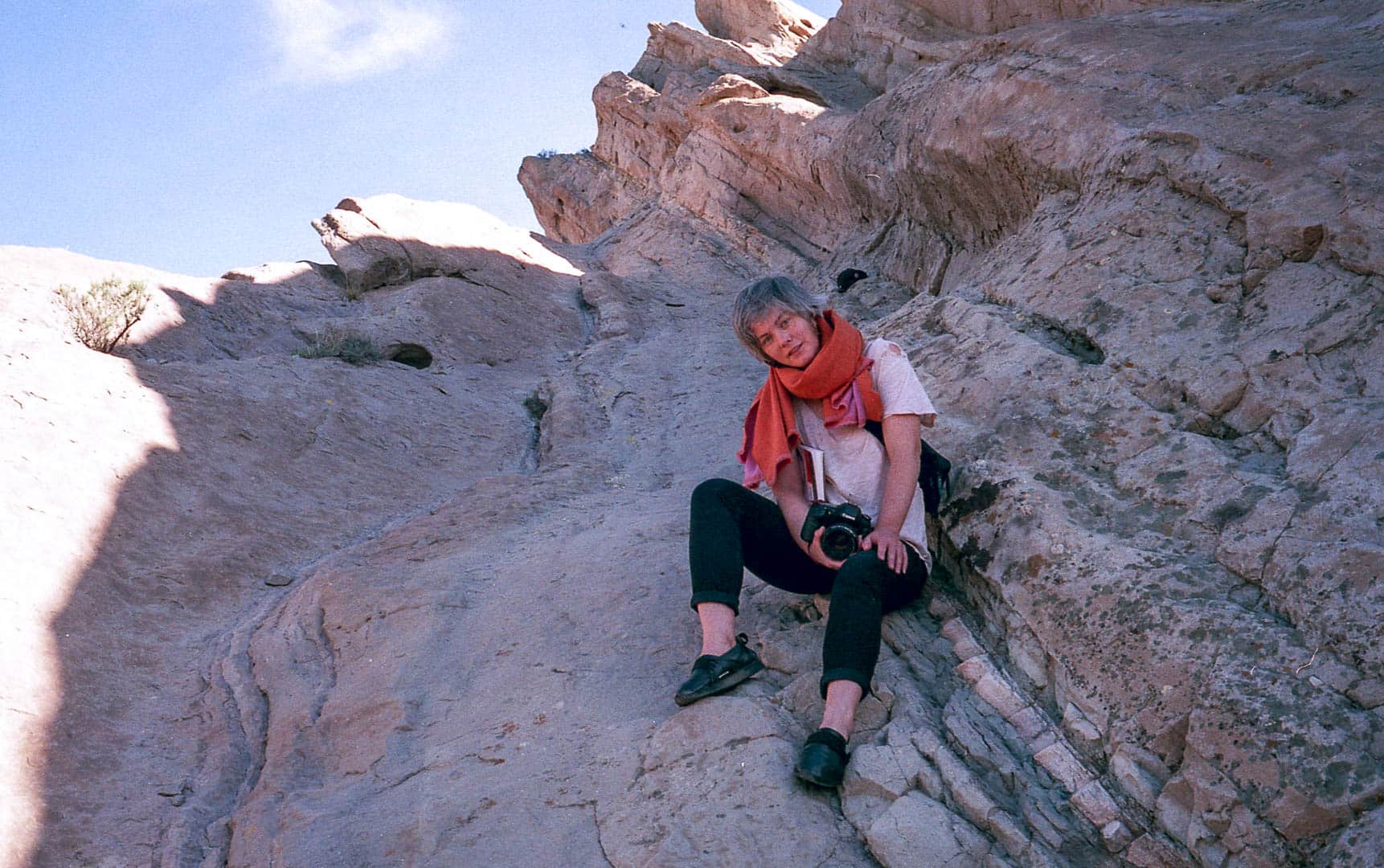 Portrait of my wife on the rocks