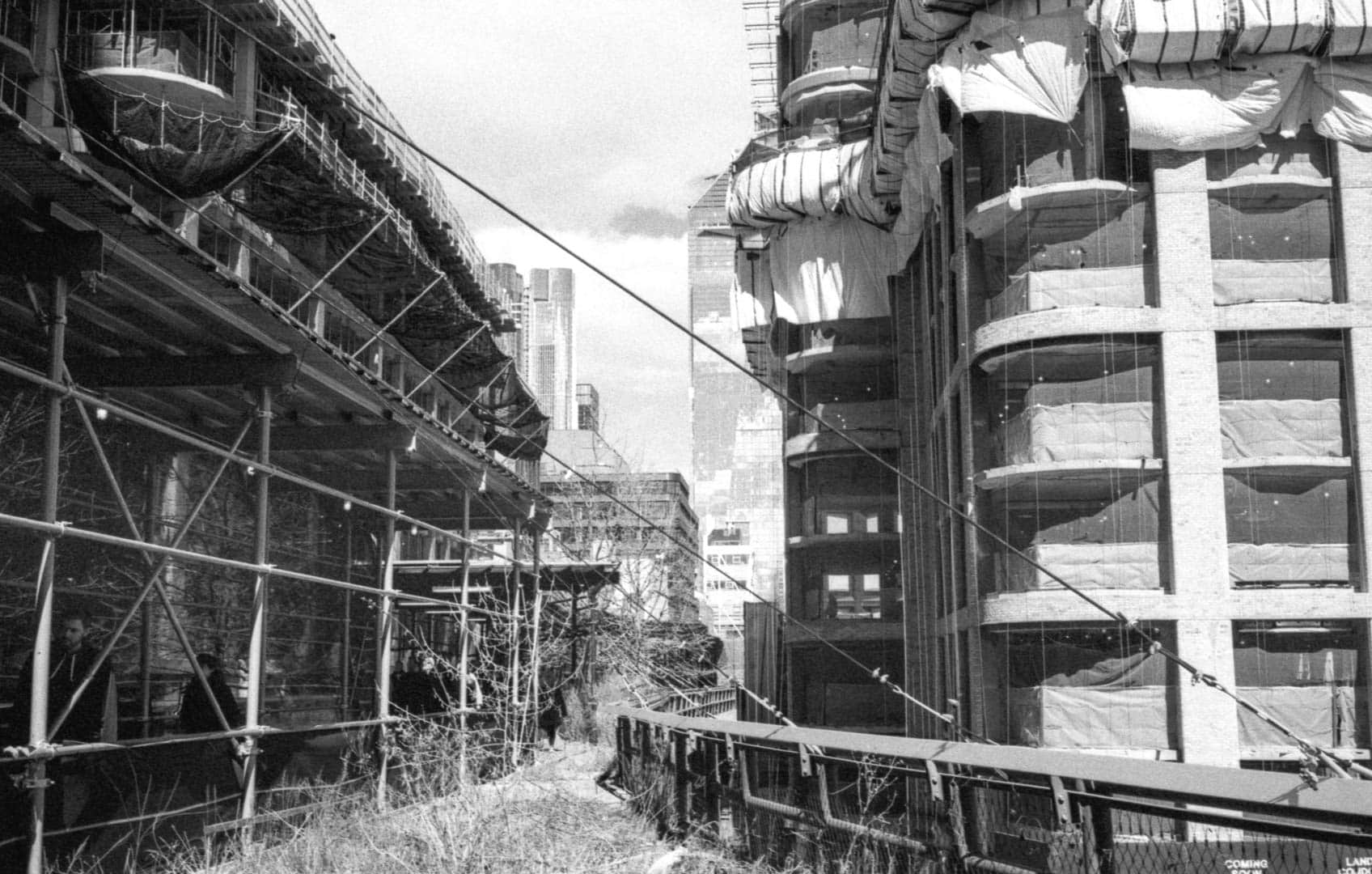 Construction alongside the High Line