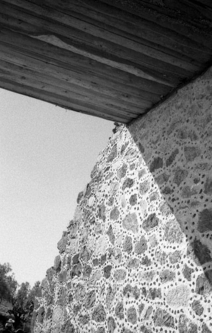 Light streaming into a structure at Teotihuacan